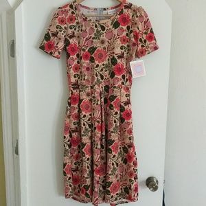 LULAROE Amelia dress vintage floral print NWT